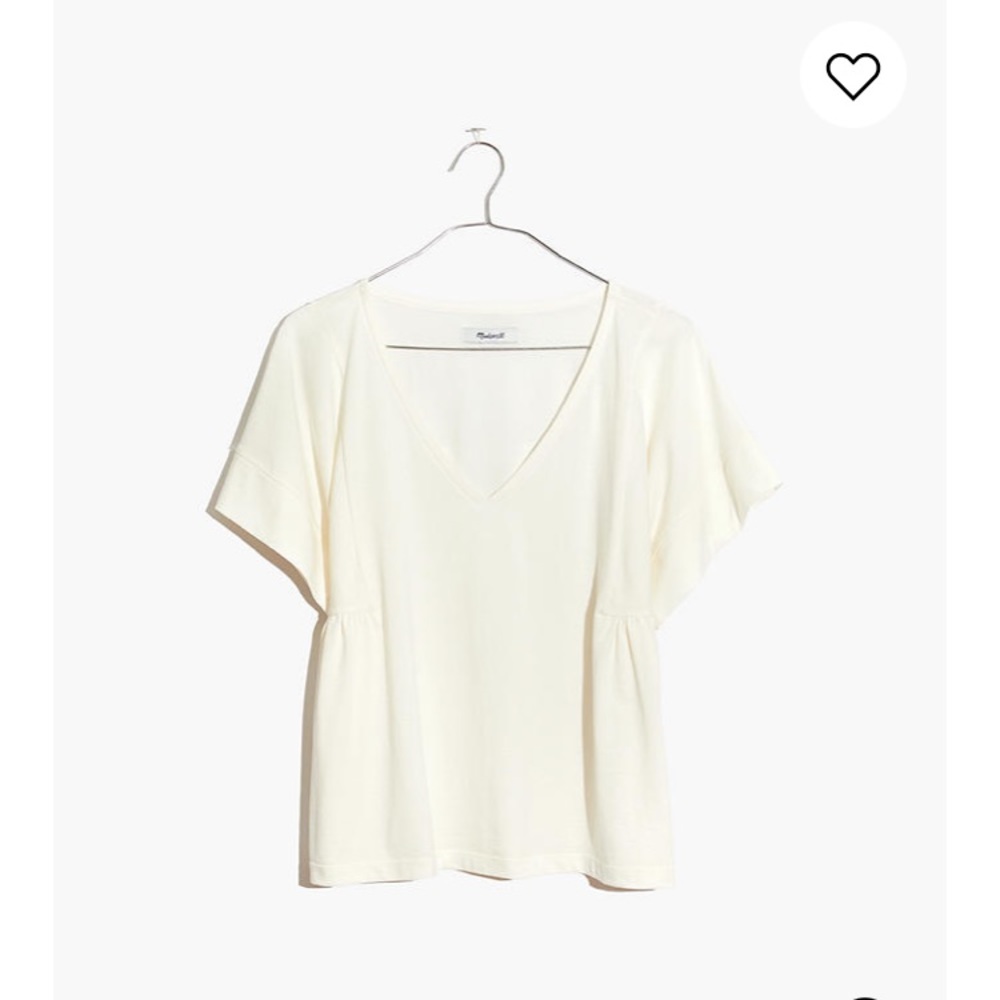 NWT Madwell Supima Cotton Flutter Sleeve Tee sz L